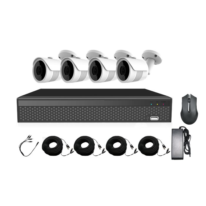 מערכת אבטחה 4 מצלמות 5 מגה +DVR