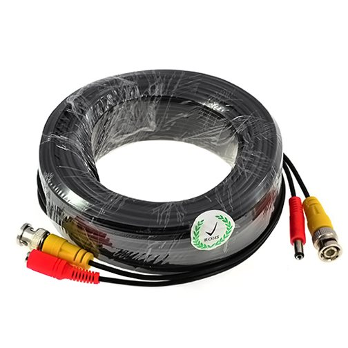 כבל מוכן למצלמות אבטחה כולל מתח באורך 20 מטר