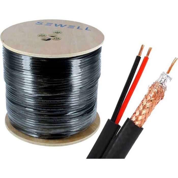 גליל כבל מצלמות 100 מטר RG59