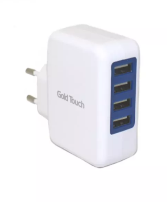 Gold Touch Wall Charger w/ 4 USB Ports 5V 4A