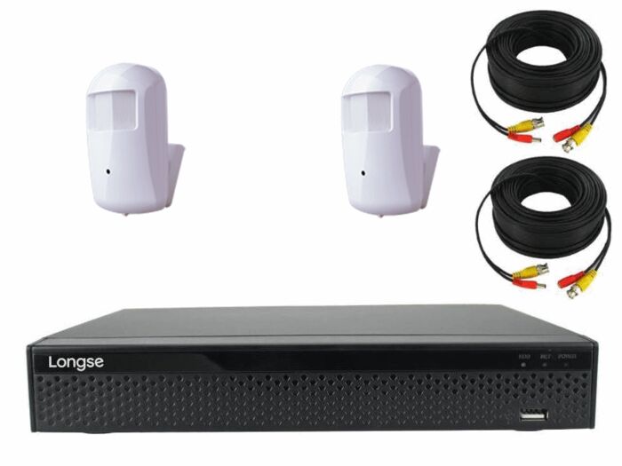 קיט 2 מצלמות נסתרות בגלאי נפח ומכשיר הקלטה עם 1T