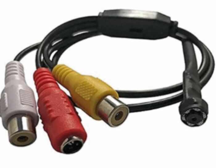 מצלמה נסתרת PINHOLE חיבור ל XVR ללא כבל מאריך