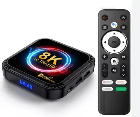 סטרימר עוצמתי במיוחד 8K אנדרואיד 13 ! 4GB+32GB כולל שלט חכם אלחוטי כולל צג דיגיטלי