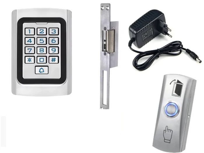 סט קודן 4 חלקים מנועל חשמלי+לחצן +ספק כח