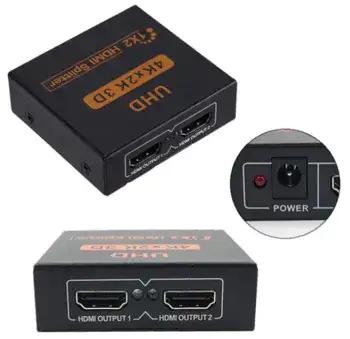 מפצל HDMI ל 2 מסכים בו זמנית HDMI SPLITTER 2