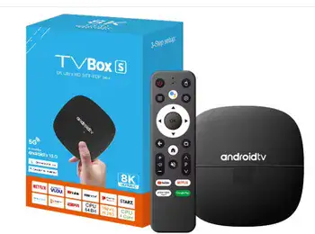 סטרימר עוצמתי במיוחד 8K אנדרואיד 13 ! 4GB+32GB כולל שלט חכם אלחוטי