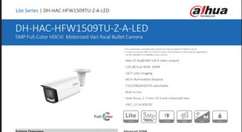 HAC-HFW1509TU-Z-A-LED מצלמה 5M עדשה חשמלי DAHUA