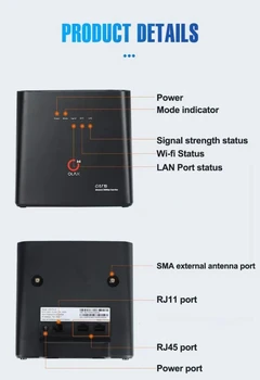 AX9 PRO נתב סלולרי עם קו טלפון חיבור לסים+ RJ11 לטלפון
