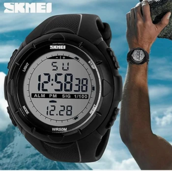 שעון יד ספורט גברים צבאי תאורת לד