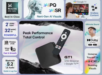 ELEBAO GT1 Google סטרימר מאושר נטפליקס Certified TV BOX RockTek Realtek RTD1325TPV 2GB DDR4 EMMC 32GB 4K Android