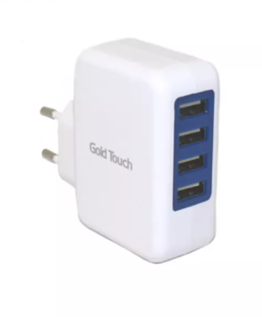 Gold Touch Wall Charger w/ 4 USB Ports 5V 4A