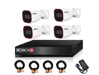 קיט 4 מצלמות Provision 2Mp מערכת הקלטה 4 ערוצים כולל 2ידסק 2T וכבלים