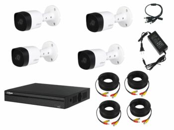 קיט 4 מצלמות 4MP  DAUHA מכשיר עד 5MP דיסק 1T