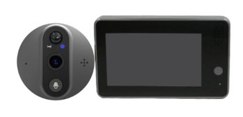 עינית לדלת 4.3" כולל עברית חיישן תנועה