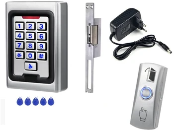 סט קודן מנעול חשמלי+לחצן ספק כח ו5 ציפים