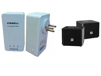 זוג מתאמי רשת על חשמל מחודש ו 2 מתאמים AC1200 WIFI לשידור לממד מחודש ZINWELL